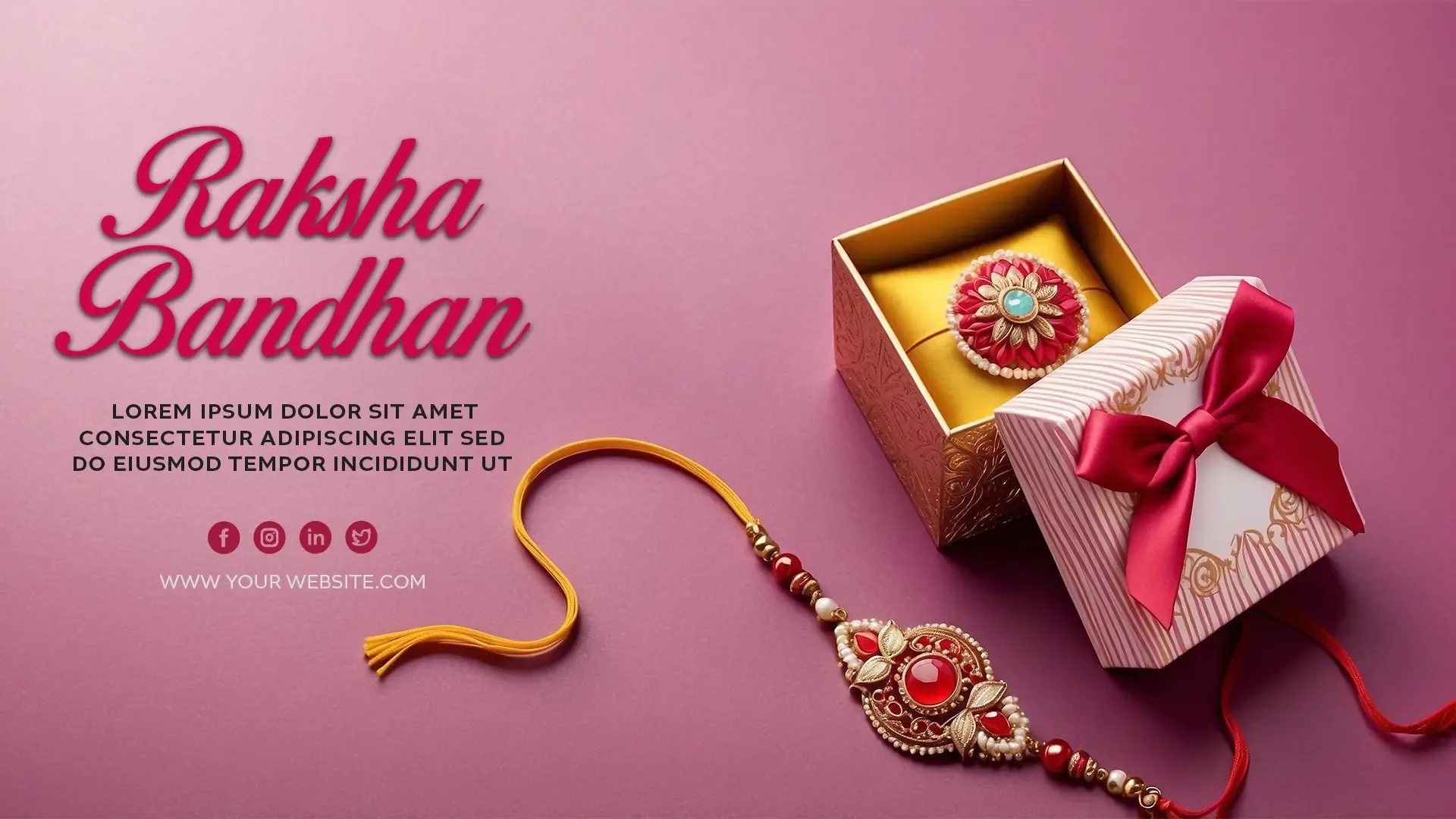 Elegant Happy Raksha Bandhan Gift Card image